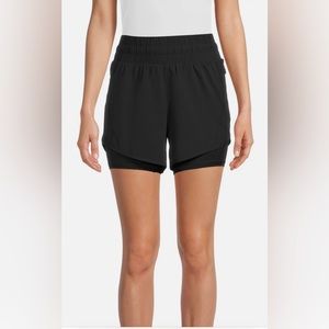 Avia running shorts with bike liner size Sm(4-6) color Black